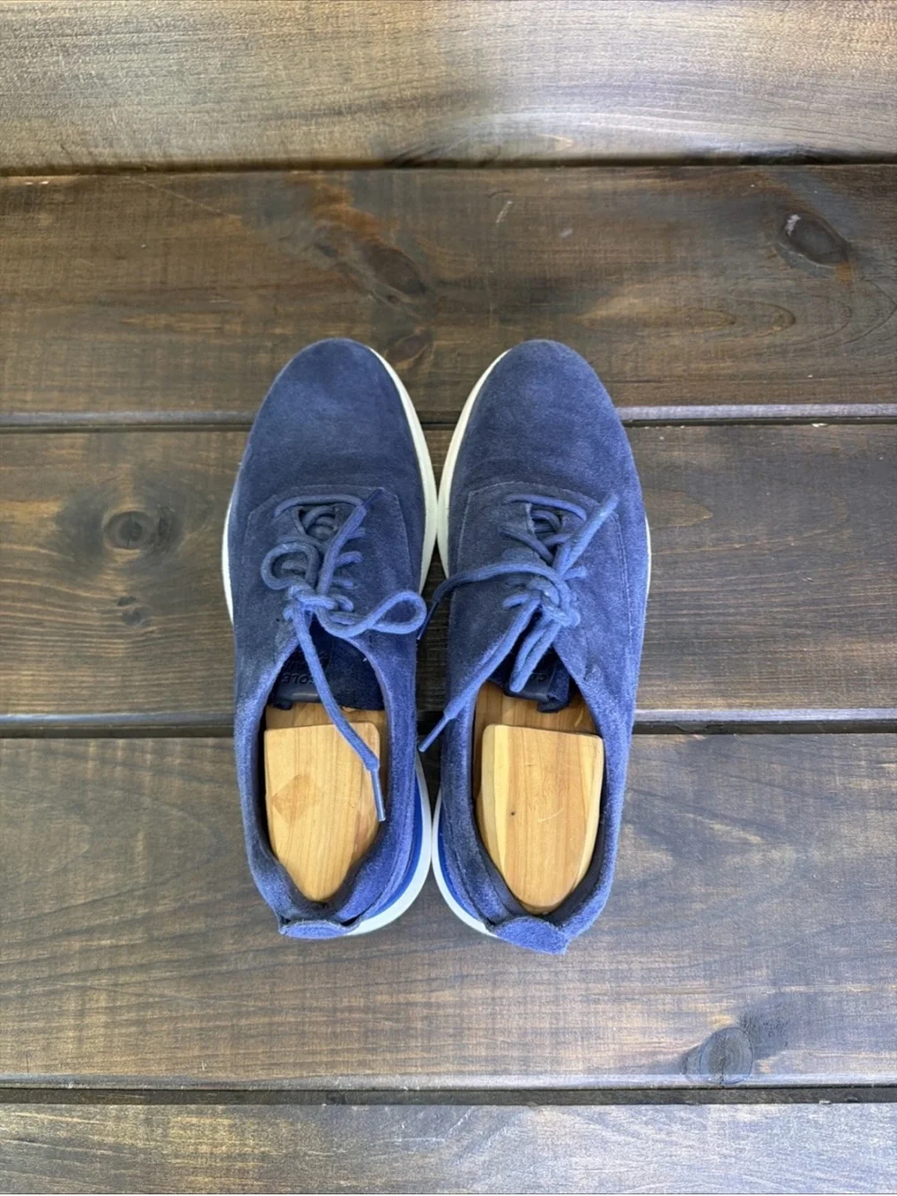 Cole Haan Grand Horizon II Blue Suede Casual Oxford Shoes Men Size 10 M